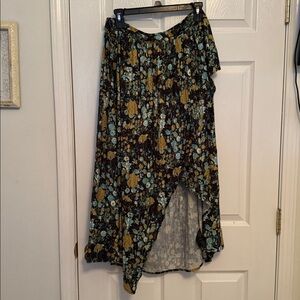 Maeve tiered floral skirt